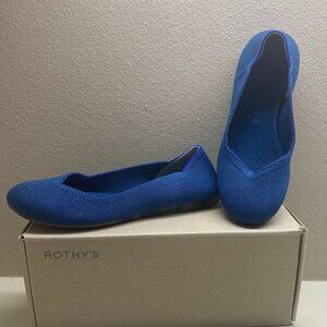 Rothy's Round-Toe Flats in Ocean Blue (size 5 or 5.5)